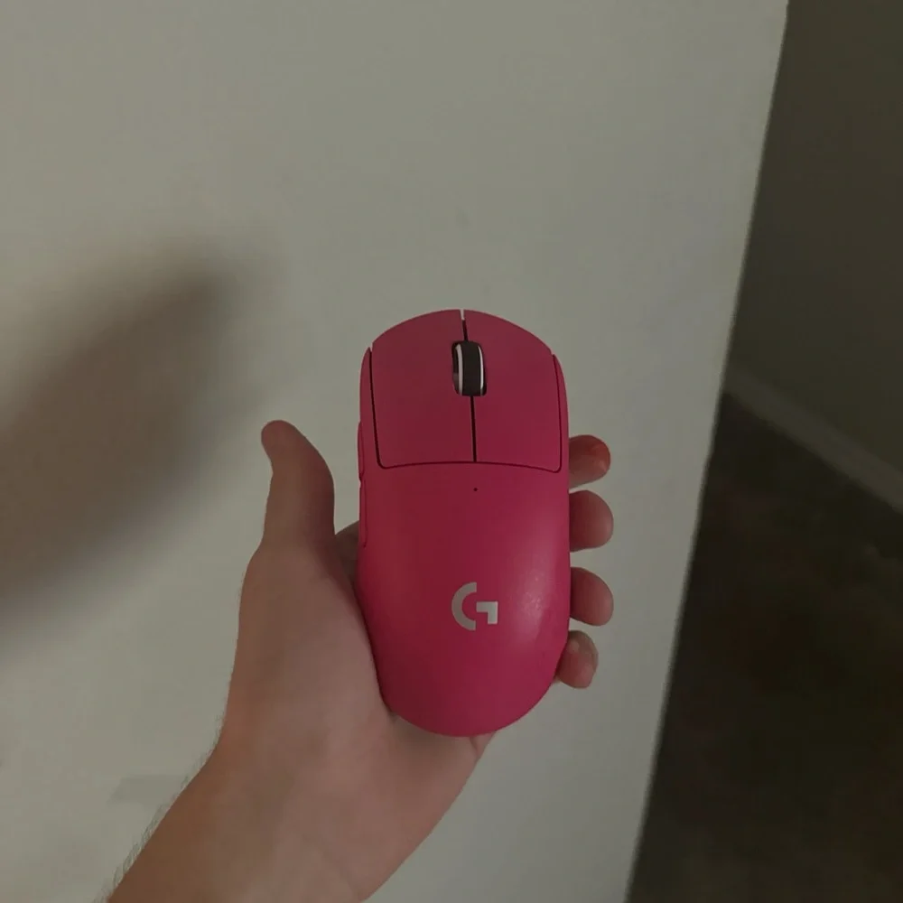 Logitech Pink and Black Wireless Mouse